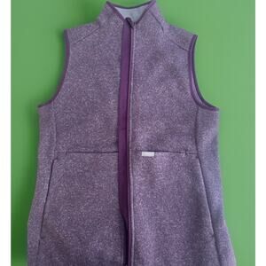 FIGS On-Shift Sweater Knit Vest | Women's Small | Plum Heather | Scrubs | Rare!
